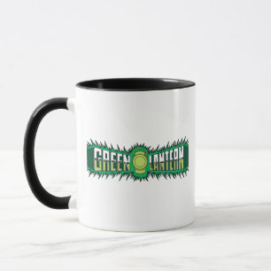 Tasse Logo vert de lanterne - flammes vertes