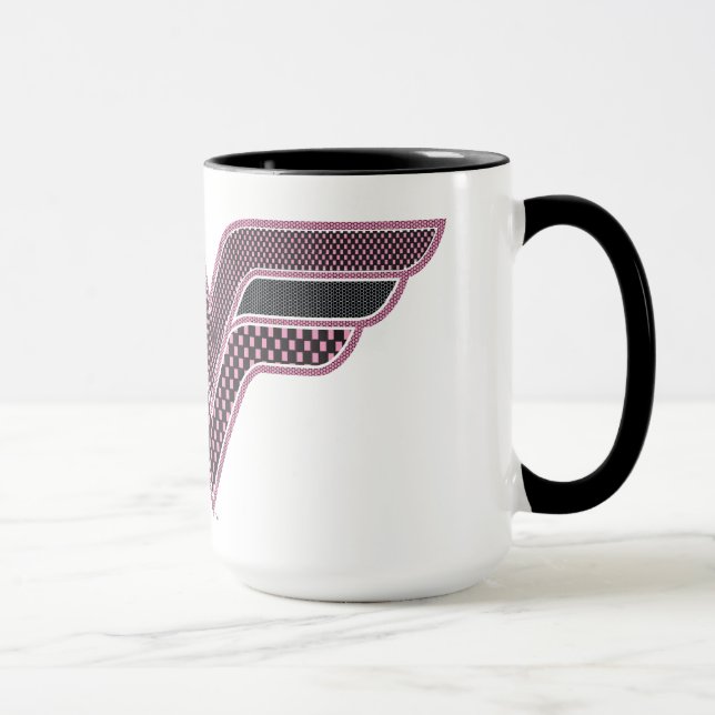 Tasse Logo Wonder Woman rose and Black Checker Mesh (Droite)
