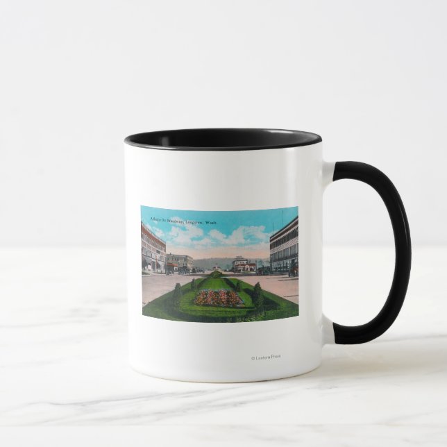 Tasse Longview de la scène de Broadway, WA (Droite)
