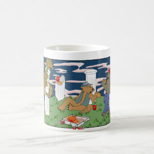 Tasse Loups-Garous Mangeant de la Pizza