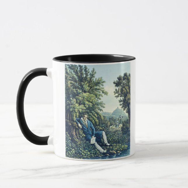 Tasse Ludwig van Beethoven par une rivière (engravin (Gauche)