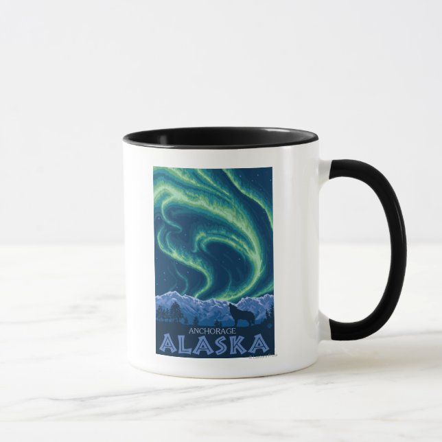 Tasse Lumières du Nord - Anchorage, Alaska (Droite)