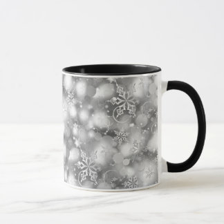 Tasse Lumières et flocons de neige, argent - Noël