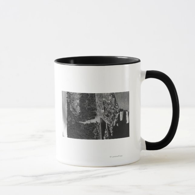 Tasse Lummi Island, WA - Lummi Rocks Vue avec ligne (Droite)