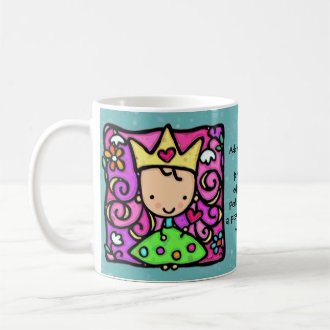 Tasse lunatique des petits textes faits sur (Gauche)