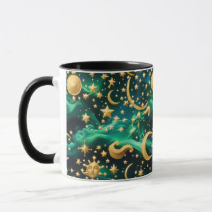 Tasse - Lune céleste émeraude