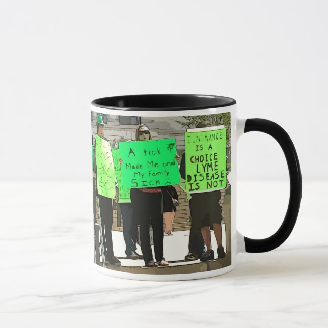 Tasse Lyme vit ici Lyme Maladie Coupe de sensibilisation (Droite)