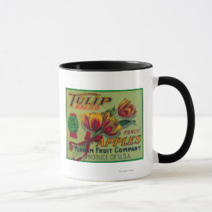 Tasse Lynden, étiquette de caisse de WashingtonTulip