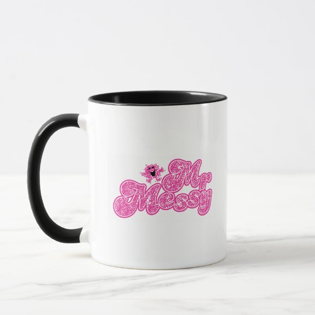 Tasse M. Messy | Nom rose étincelant (Gauche)