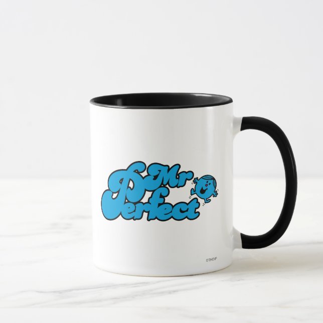 Tasse M. Perfect | Grandes lettres bleues (Droite)