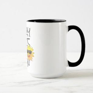 Tasse ma journée commence à midi mignon drôle design de