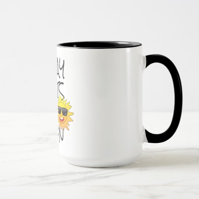 Tasse ma journée commence à midi mignon drôle design de  (Droite)