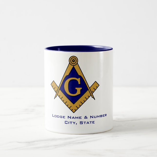 Tasse maçonnique de loge de style moderne (Centre)