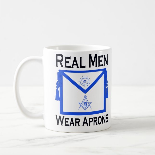 Tasse maçonnique de "vrais tabliers de vêtements (Gauche)