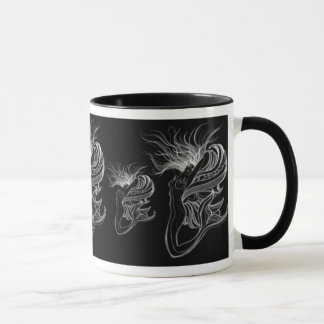 Tasse Madame de Sirène-Papillon sur le noir