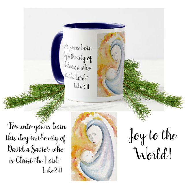 Tasse Madonna et la Bible de l'Enfant Verset Christmas M (Créateur téléchargé)