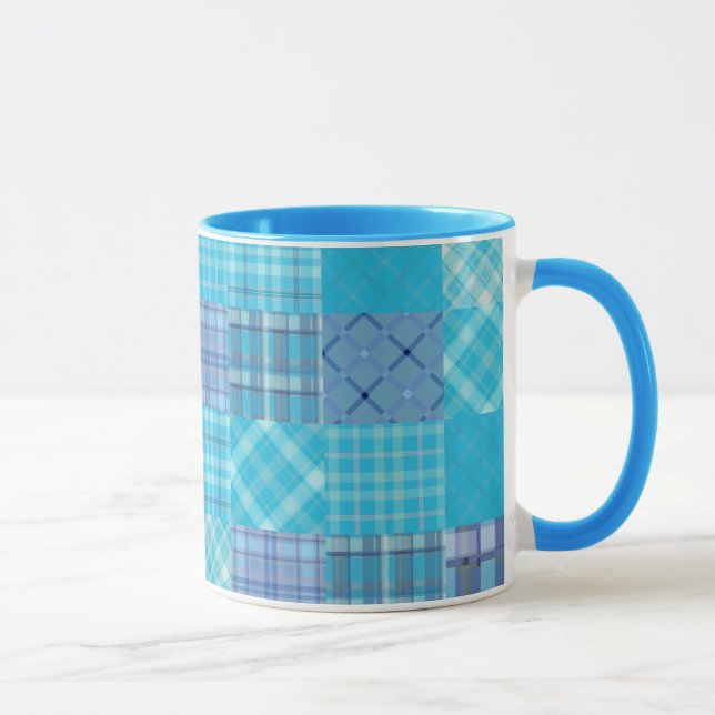Tasse Madras Bleu Clair Plaid (Droite)