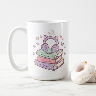 Tasse Magique Casque de Chat Kawaii Livres