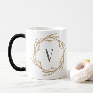 Tasse magique de monogramme de la guirlande | de