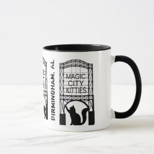 Tasse magique de sonnerie de minous de ville