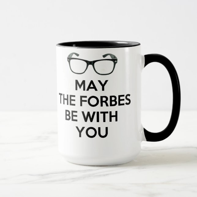 Tasse Mai Forbes soit avec vous noir et blanc (Droite)
