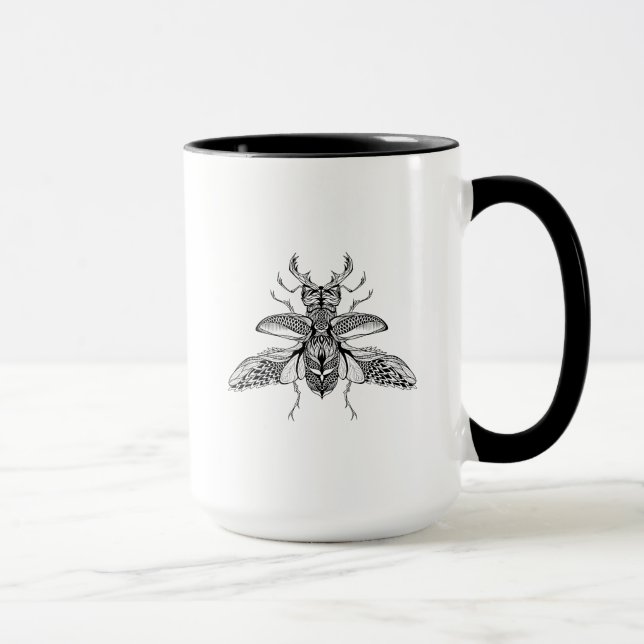 Tasse Mâle-Scarabée psychédélique inspiré (Droite)