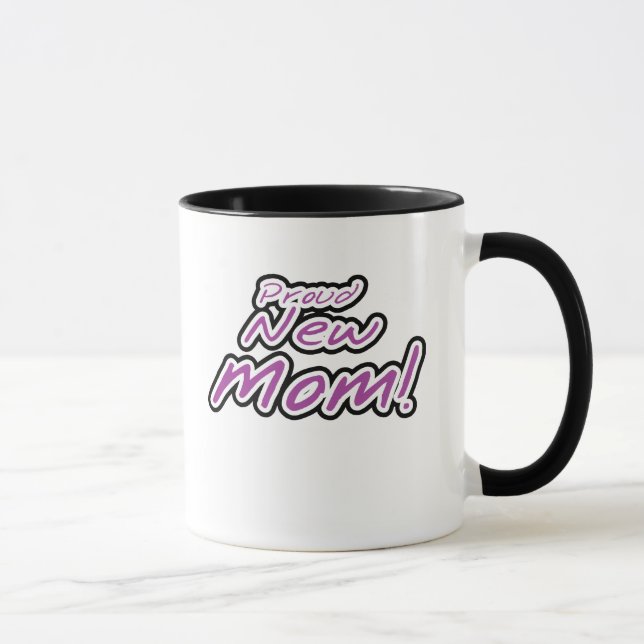 Tasse Maman fière textes pourpres/noirs nouvelle (Droite)