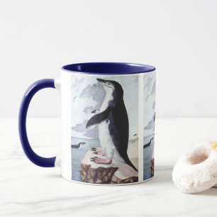 Tasse Manchot à gorget, Oiseaux vintage d'Antarctique