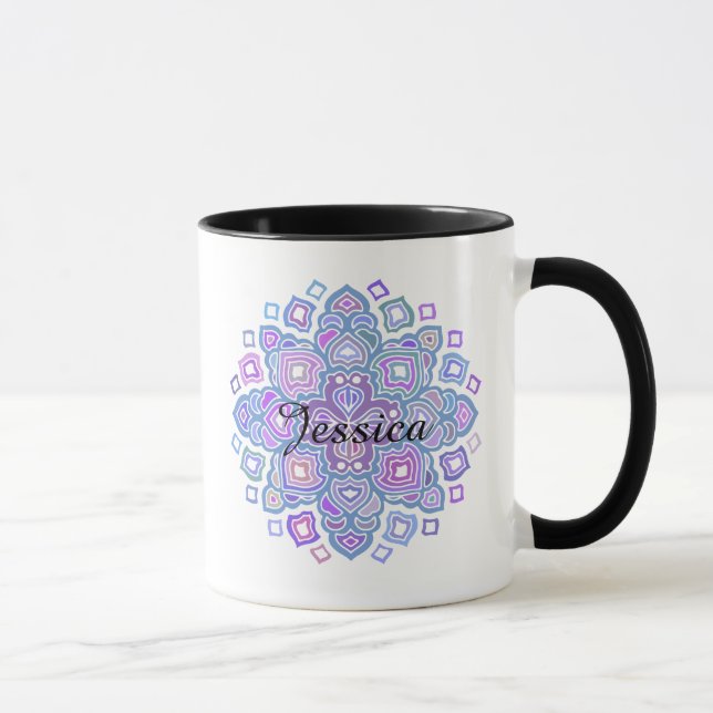 Tasse Mandala bleu (Droite)