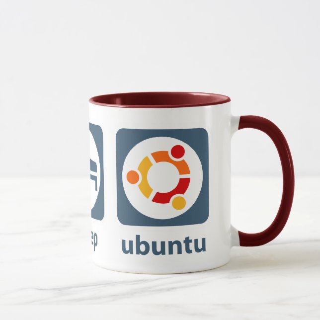 Tasse Mangez le sommeil Ubuntu (Droite)