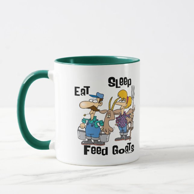 Tasse Mangez les chèvres d'alimentation du sommeil (Gauche)
