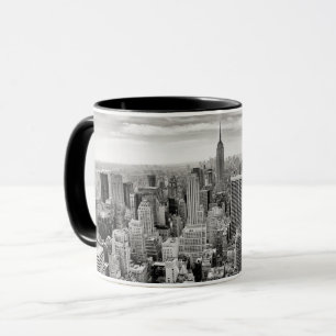 Tasse Manhattan, New York (panorama noir et blanc)