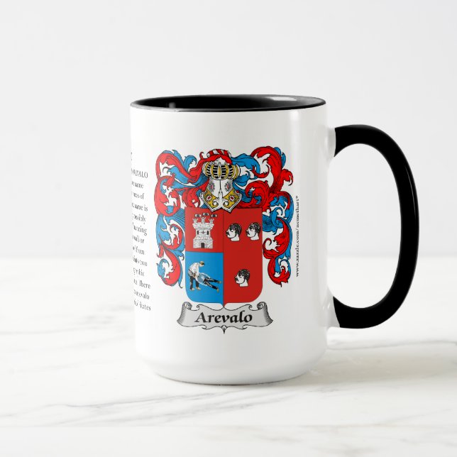 Tasse Manteau de famille d'Arevalo des bras (Droite)