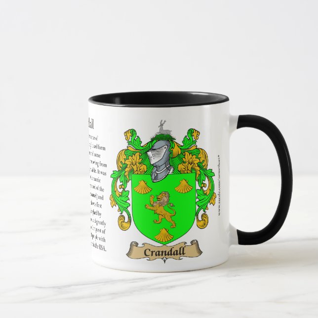 Tasse Manteau de famille de Crandall des bras (Droite)