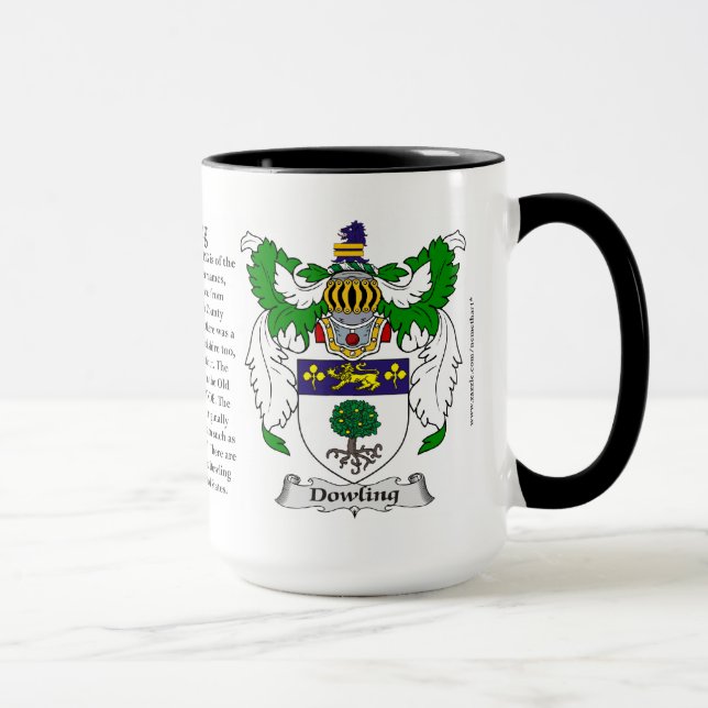 Tasse Manteau de famille de Dowling des bras (Droite)