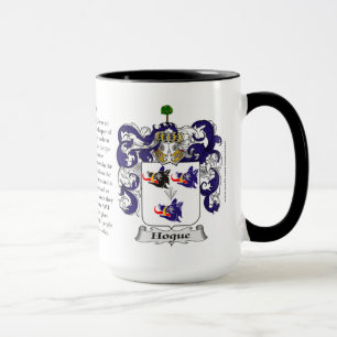 Tasse Manteau de famille de Hogue des bras