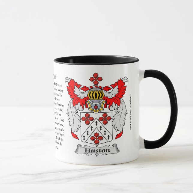 Tasse Manteau de famille de Huston des bras (Droite)