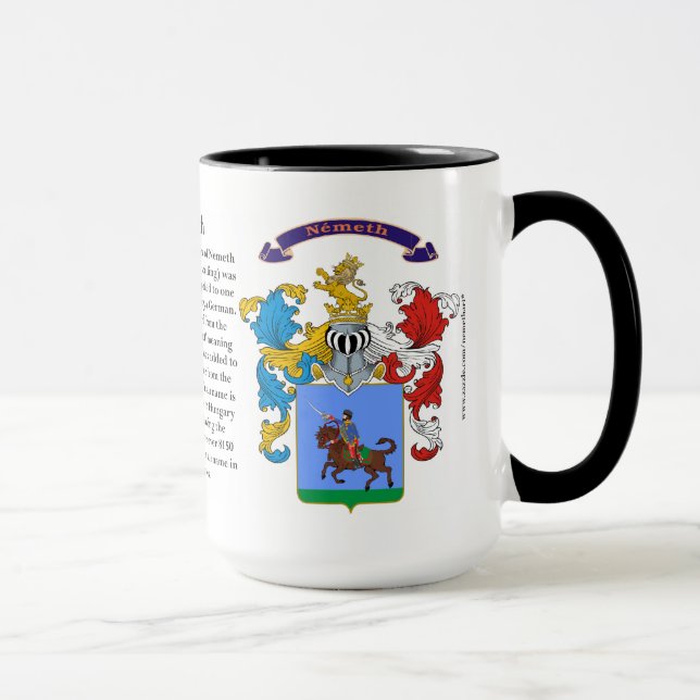 Tasse Manteau de famille de Nemeth des bras (Droite)