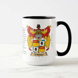 Tasse Manteau de famille de Titus des bras