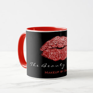 Tasse Maquillage Artiste Beauté Kiss Lips Rouge Noir Par