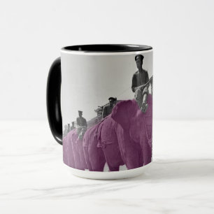 Tasse Marche de l'éléphant violet 1920's Circus Parade