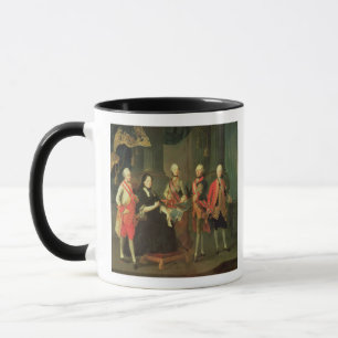Tasse Maria Theresa de l'Autriche avec quatre de elle