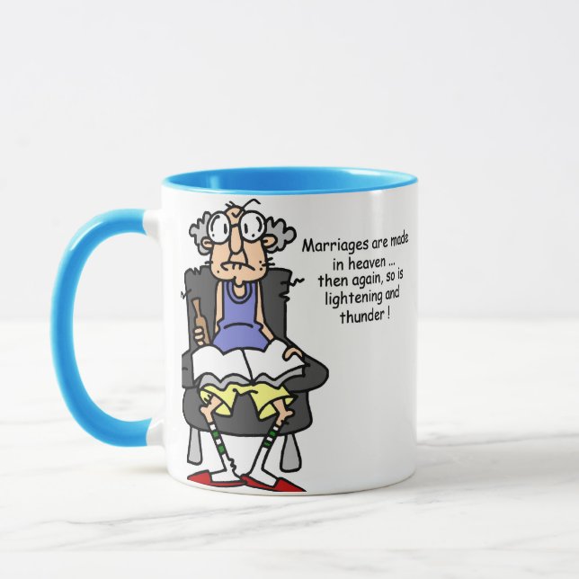 Tasse Mariage, foudre, humour de tonnerre (Gauche)