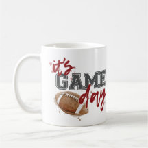 Tasse marron et grise de jour de jeu
