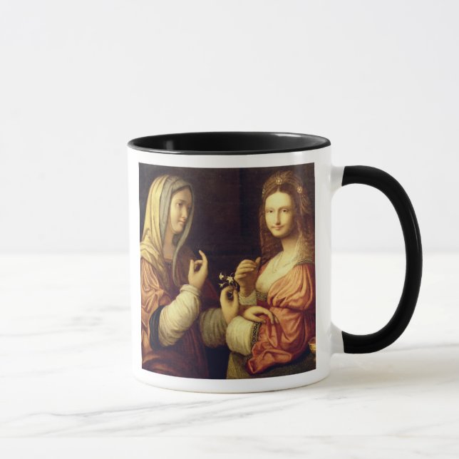 Tasse Mary et Martha (huile sur le panneau) (Droite)