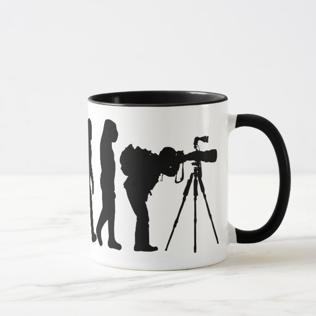 Tasse masculine d'évolution de photographe (Droite)
