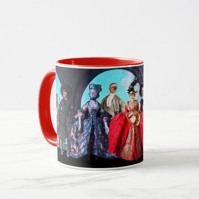 TASSE MASQUERADE DE MASQUERADE DE POPETS ITALIENS ANTIQU (Devant gauche)