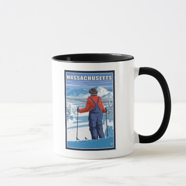 Tasse MassachusettsSkier Admirer Vue (Droite)