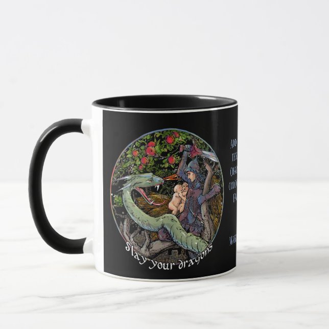 Tasse Massacrez votre cadeau de Dragons.Personalized. (Gauche)