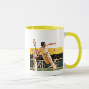 Tasse Match de tennis de doubles